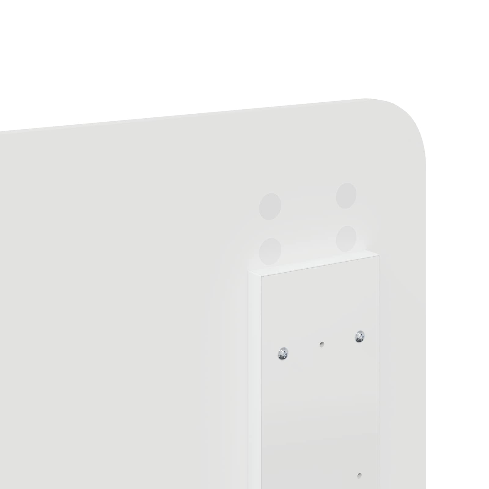 Sängram med huvudgavel Vit 160 x 200 cm Massiv furu