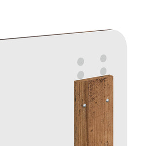 Sängram med huvudgavel Gammalt trä 150 x 200 cm Massiv furu