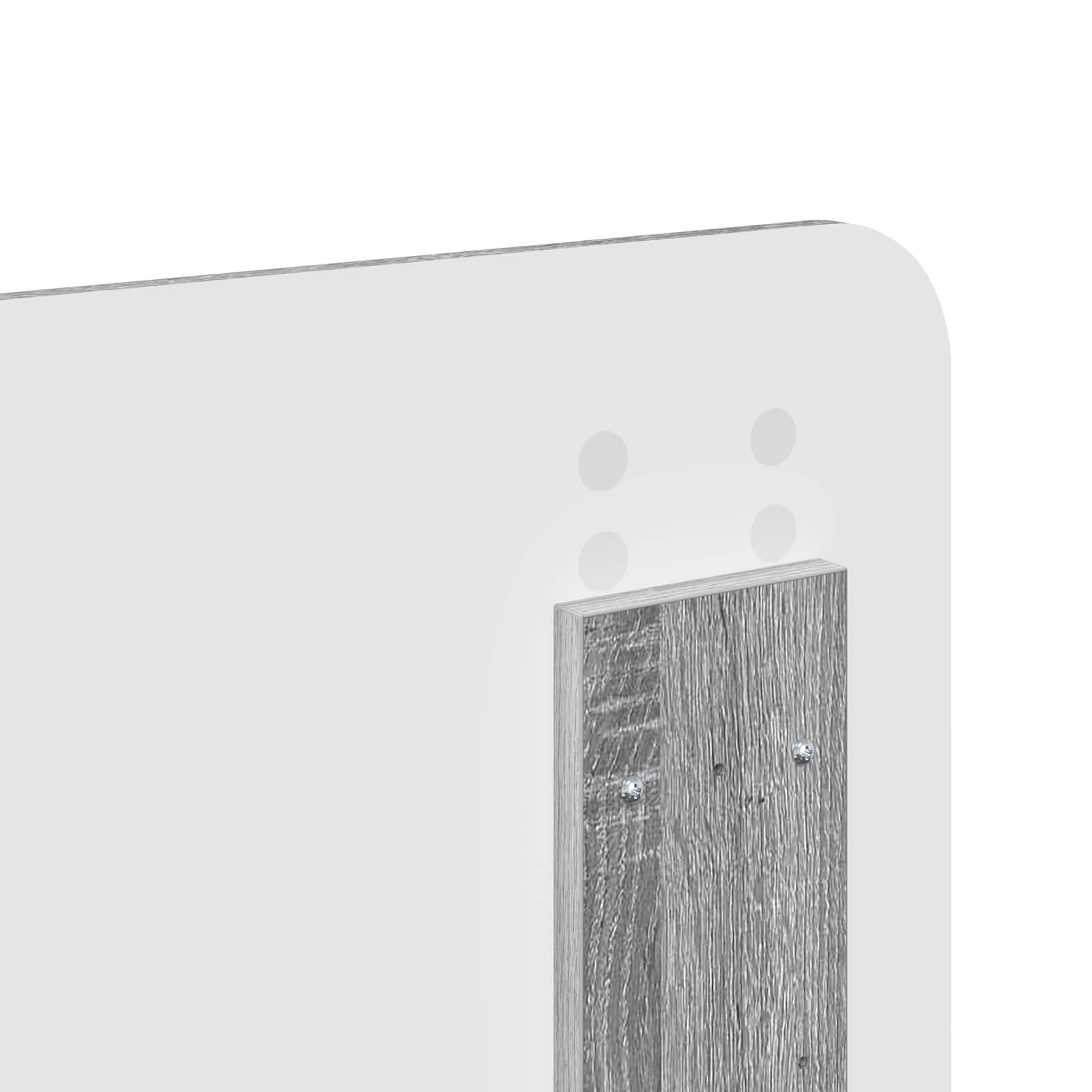 Sängram med huvudgavel Grå Sonoma 140 x 200 cm Massiv furu