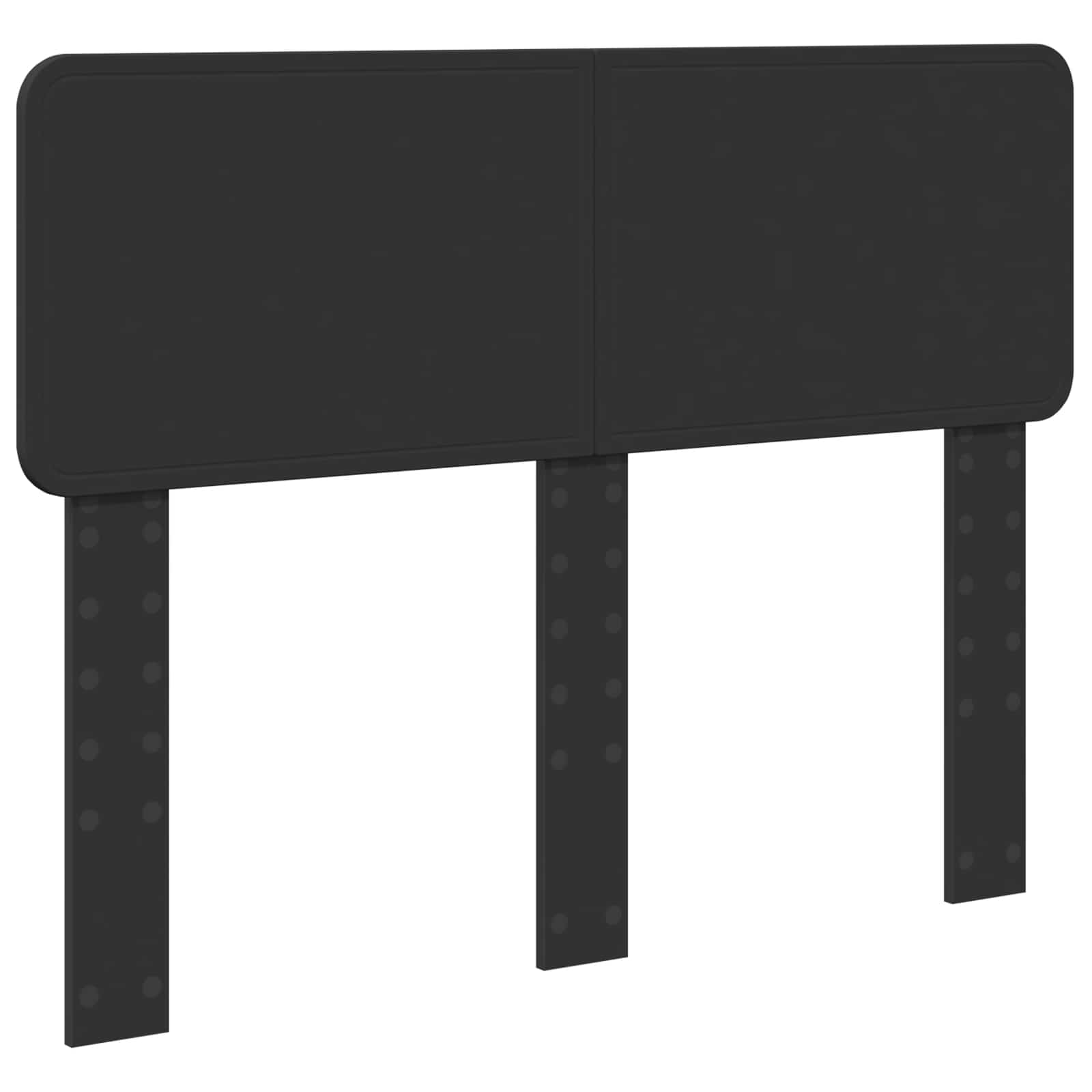 Sängram med huvudgavel Svart 135 x 190 cm Massiv furu