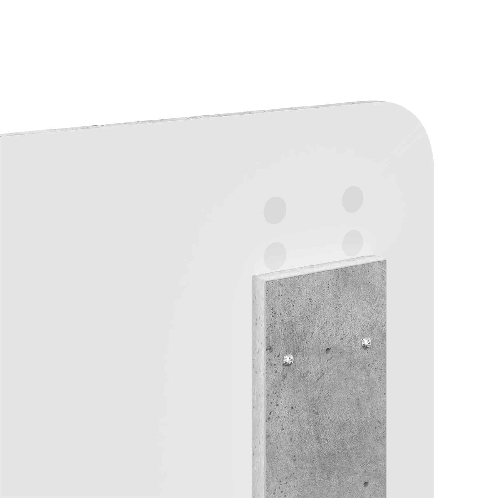 Sängram med huvudgavel Betong 120 x 190 cm Massiv furu