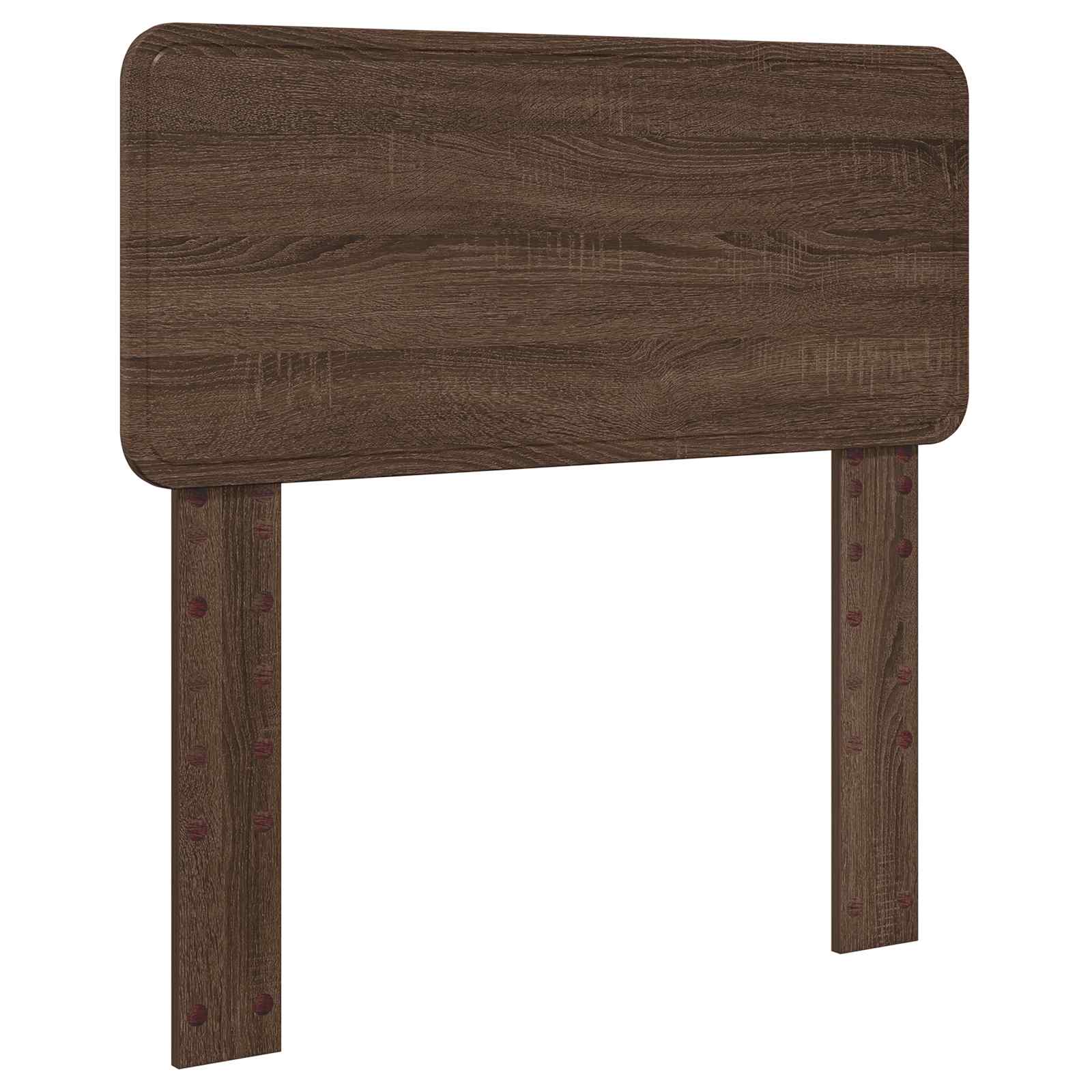 Sängram med huvudgavel Brun Ek 75 x 190 cm Massiv furu