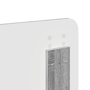 Sängram med huvudgavel Grå Sonoma 140 x 190 cm Massiv furu