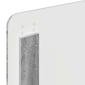 Sängram med huvudgavel Grå Sonoma 100 x 200 cm Massiv furu