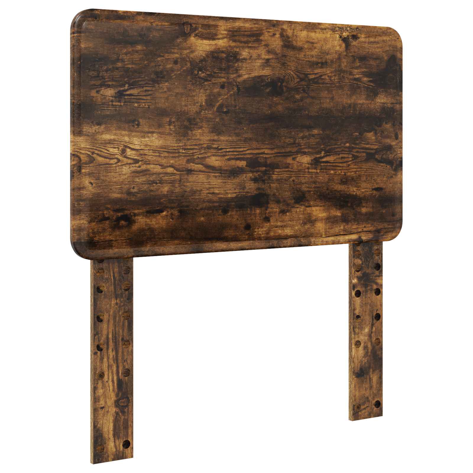 Sängram med huvudgavel Rökt ek 90 x 190 cm Massiv furu