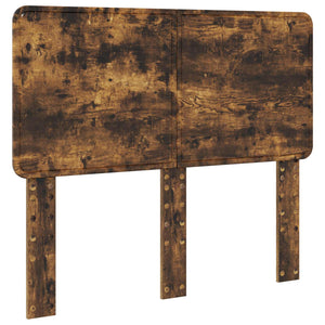 Sängram med huvudgavel Rökt ek 120 x 190 cm Konstruerat trä