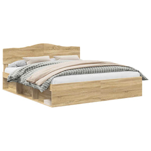 Sängram med huvudgavel Sonoma 180 x 200 cm Massiv furu