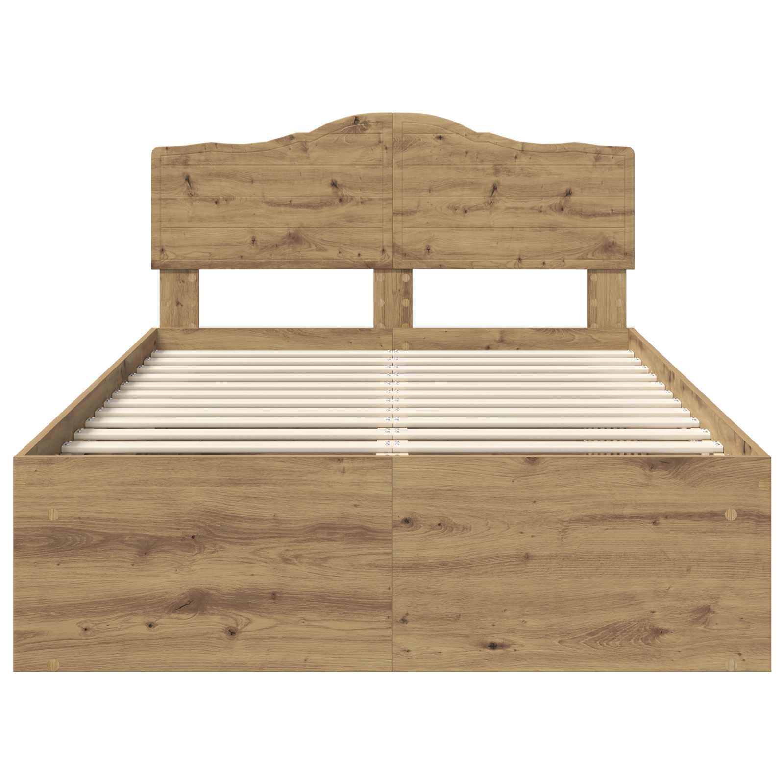 Sängram med huvudgavel Artisan Ek 135 x 190 cm Massiv furu