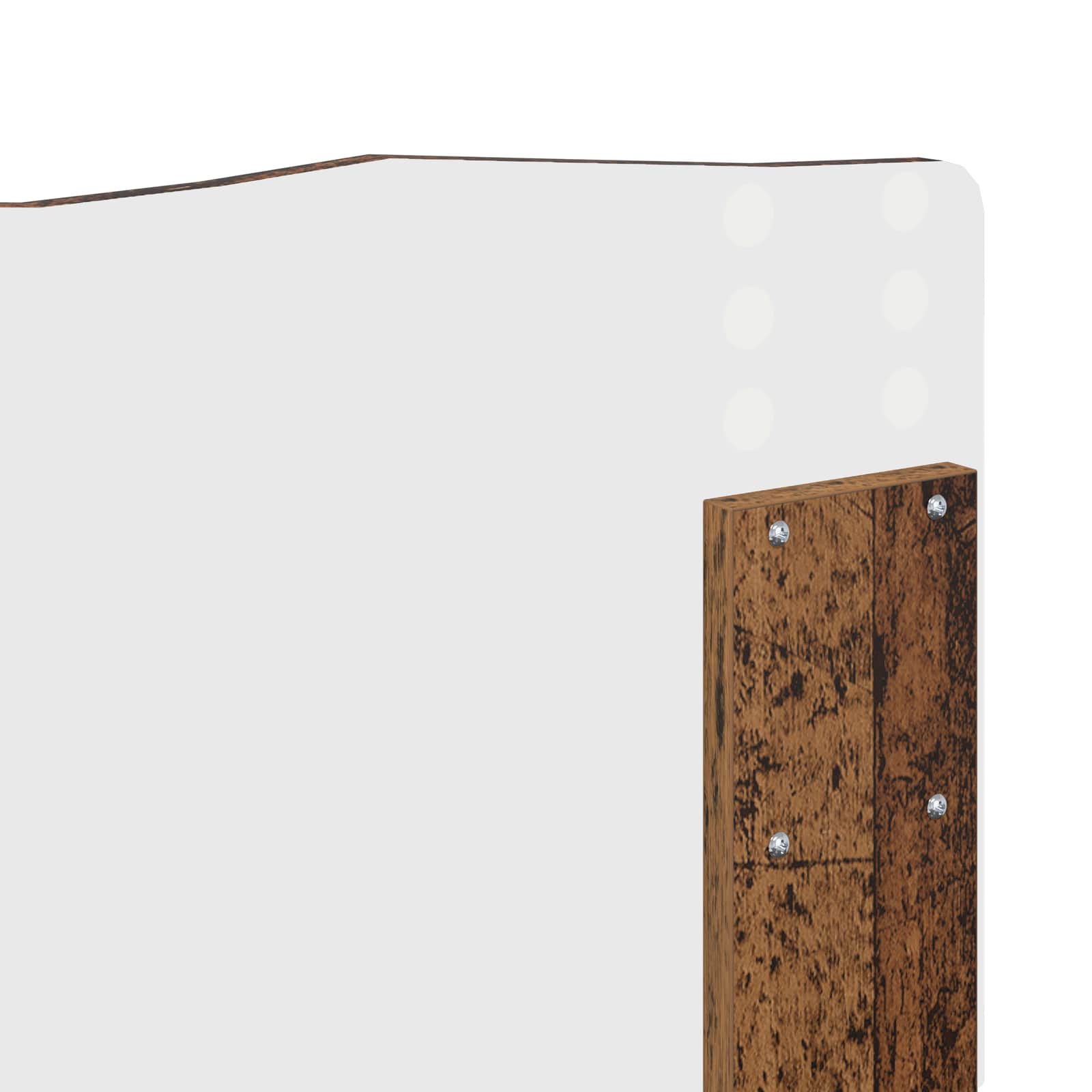 Sängram med huvudgavel Gammalt trä 120 x 190 cm Massiv furu