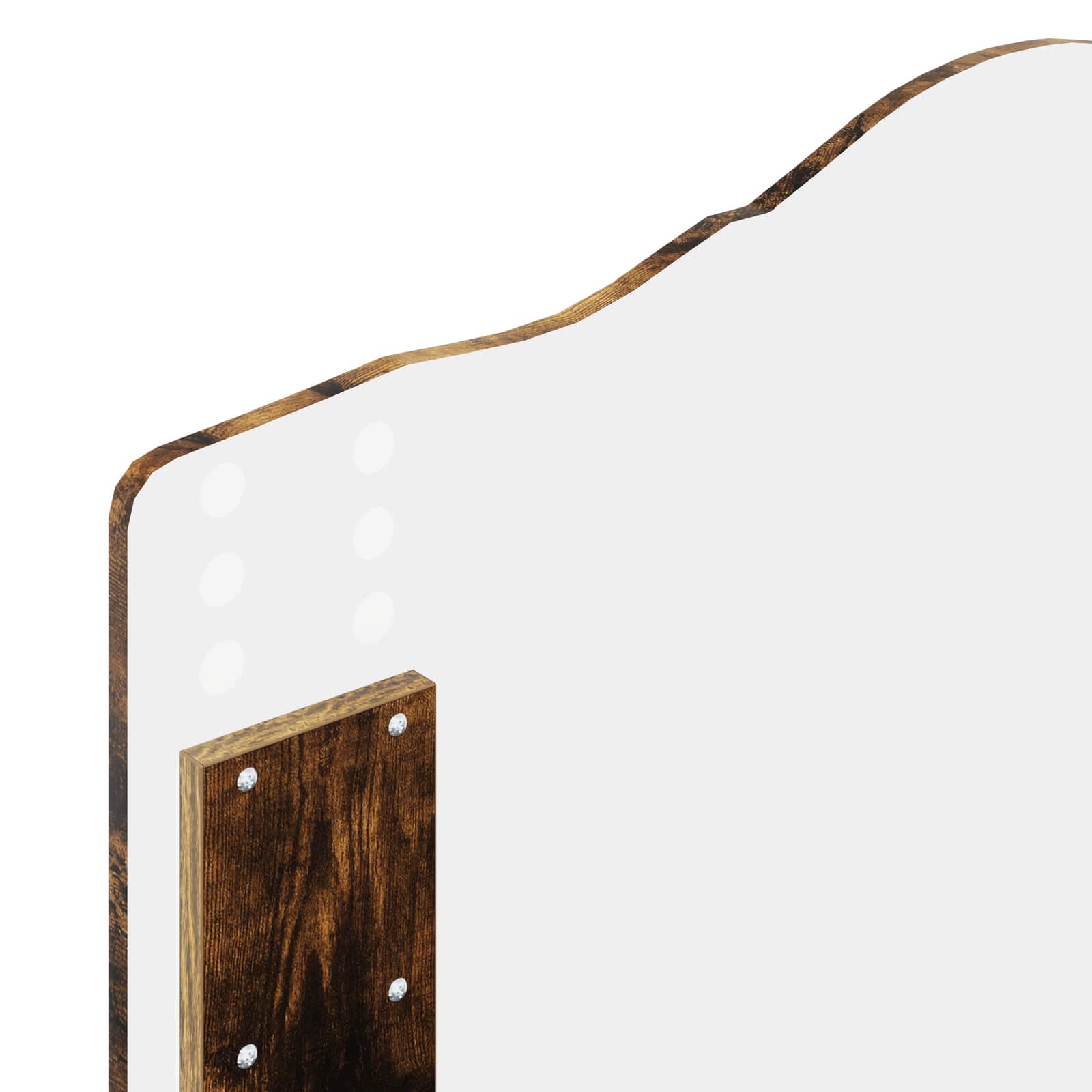 Sängram med huvudgavel Rökt ek 100 x 200 cm Massiv furu