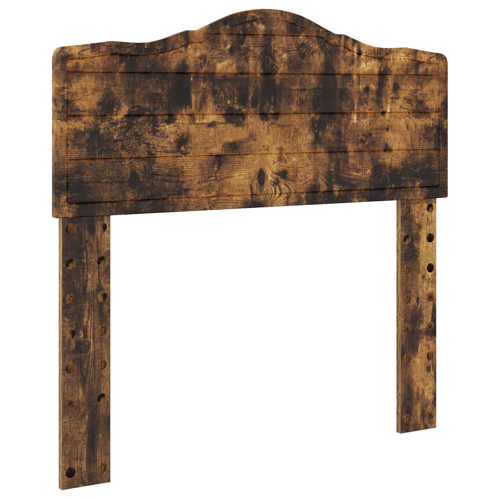 Sängram med huvudgavel Rökt ek 75 x 190 cm Massiv furu