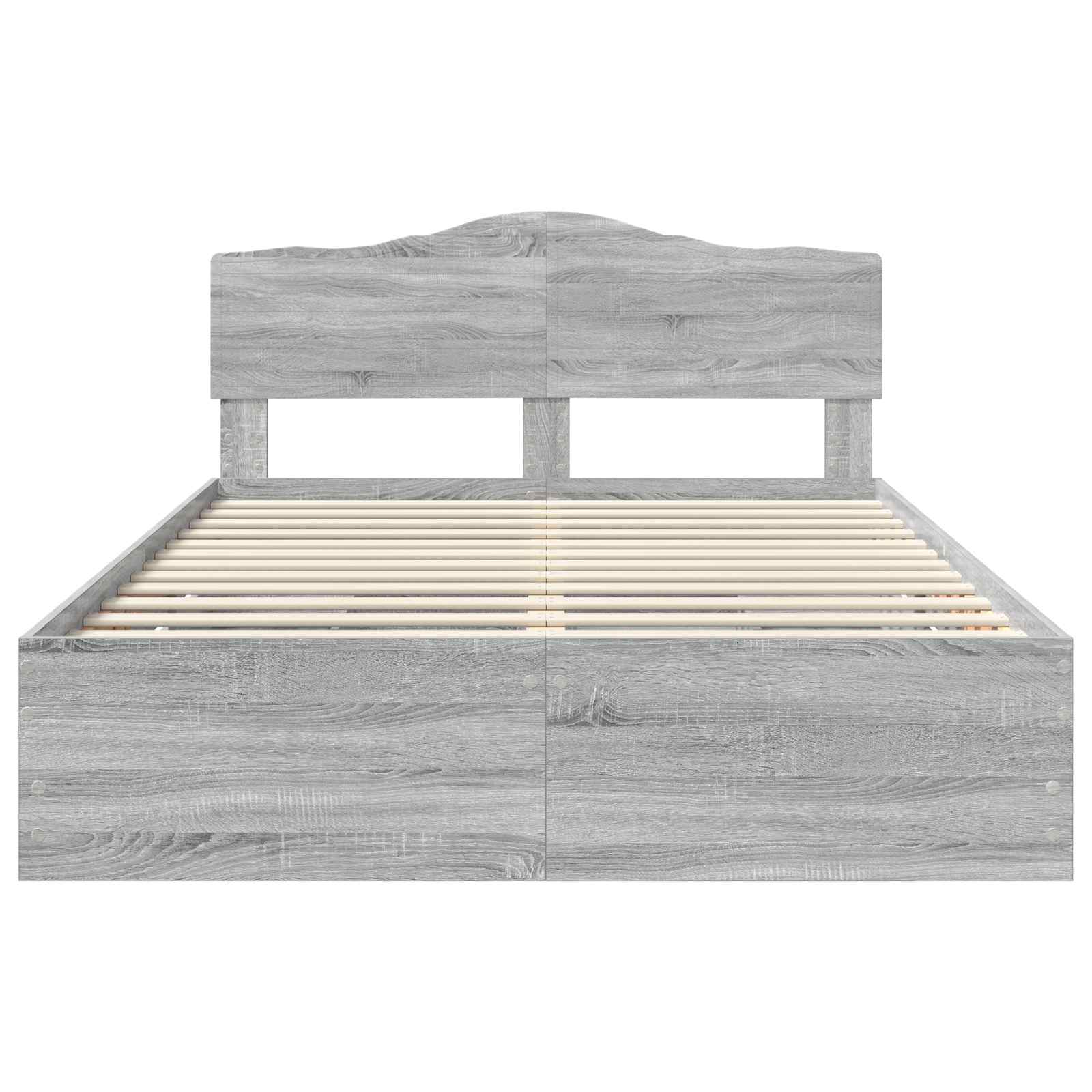 Sängram med låda Grå Sonoma 140 x 190 cm Ingenjörsträ