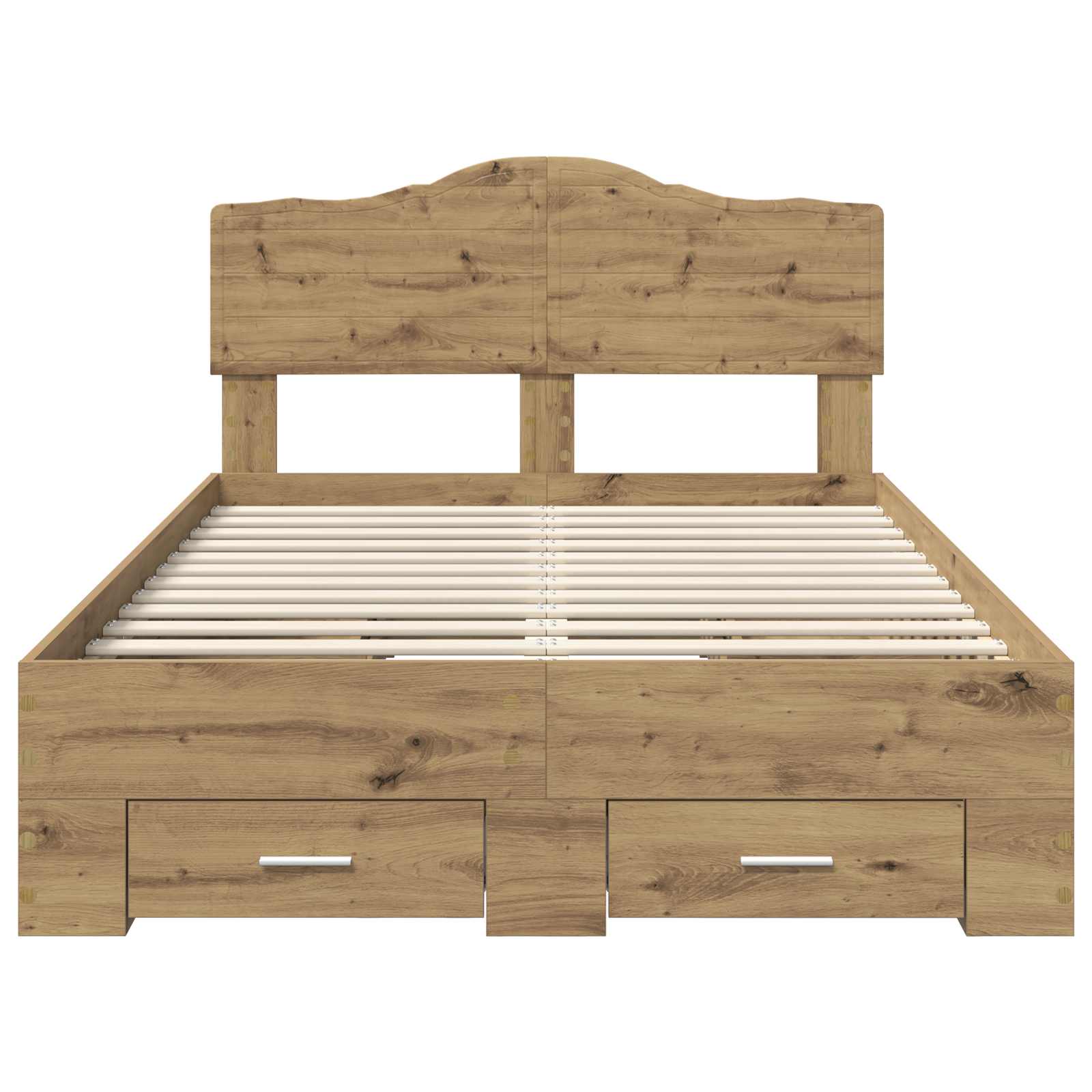 Sängram med huvudgavel Artisan Ek 120 x 190 cm Konstruerat trä