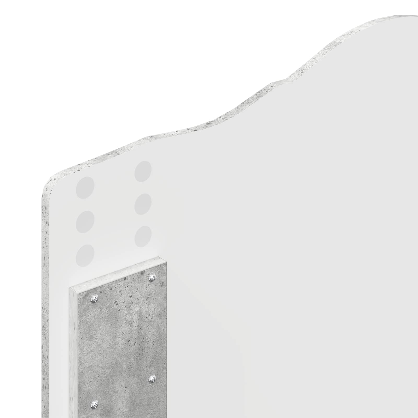 Sängram med huvudgavel Betonggrå 100 x 200 cm Konstruerat trä