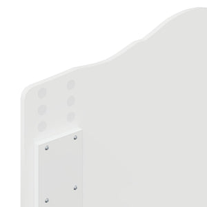 Sängram med huvudgavel med låda Vit 90 x 190 cm Konstruerat trä