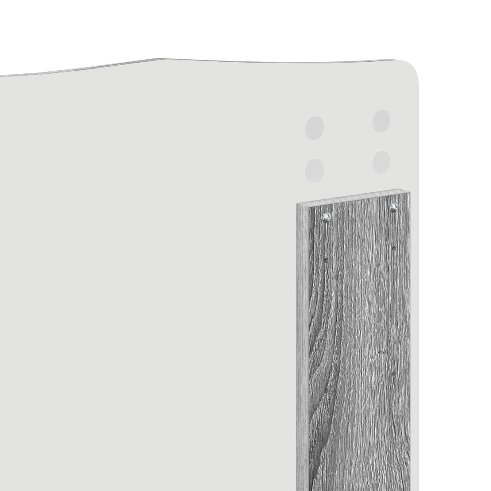 Sängram med huvudgavel Grå Sonoma 180 x 200 cm Massiv furu