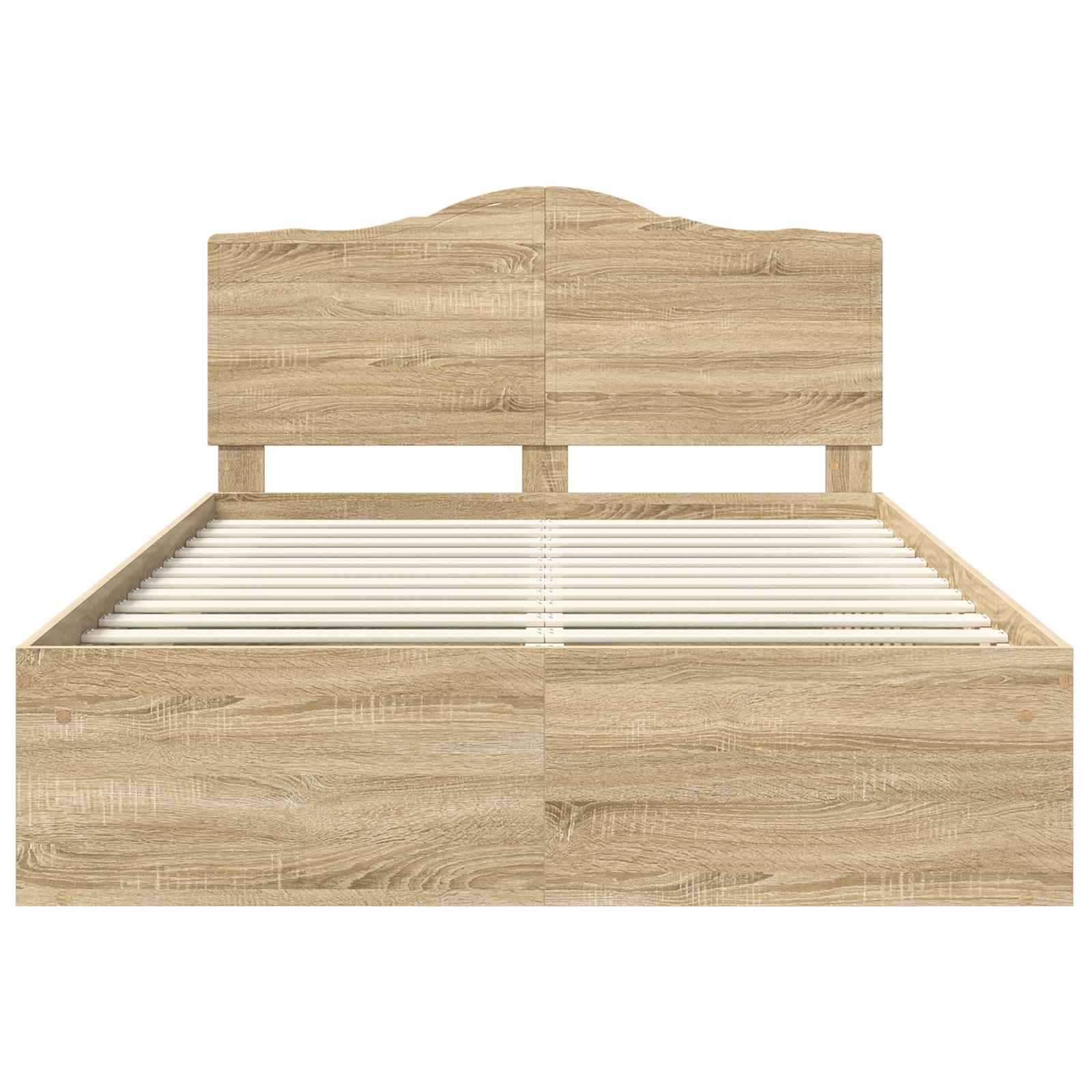 Sängram med huvudgavel Sonoma 160 x 200 cm Massiv furu