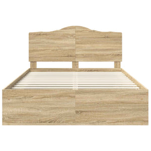Sängram med huvudgavel Sonoma 160 x 200 cm Massiv furu