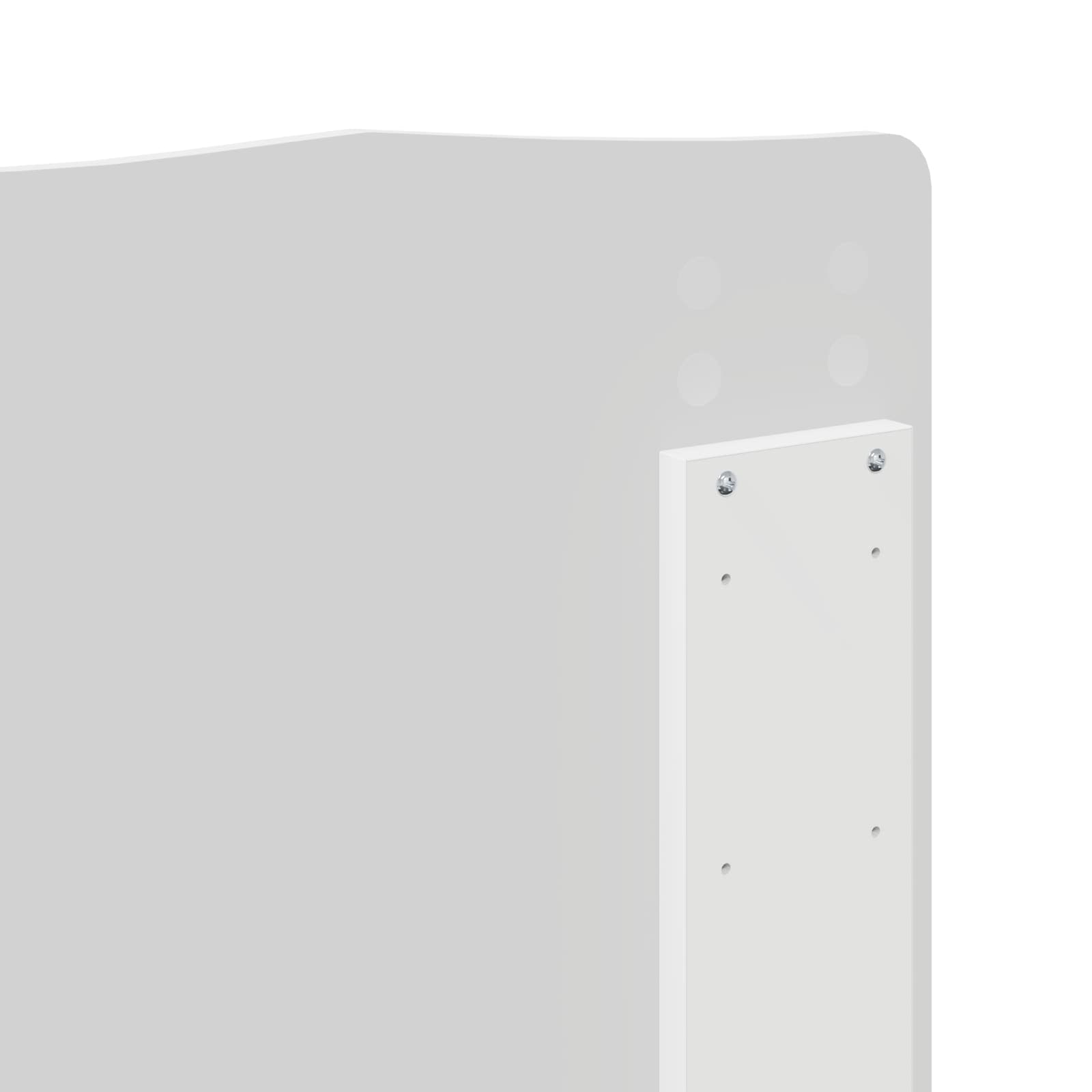 Sängram med huvudgavel Vit 150 x 200 cm Massiv furu