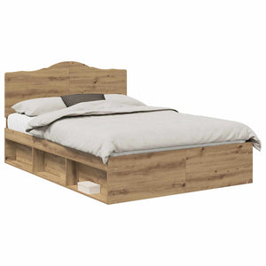 Sängram med huvudgavel Artisan Ek 140 x 200 cm Massiv furu