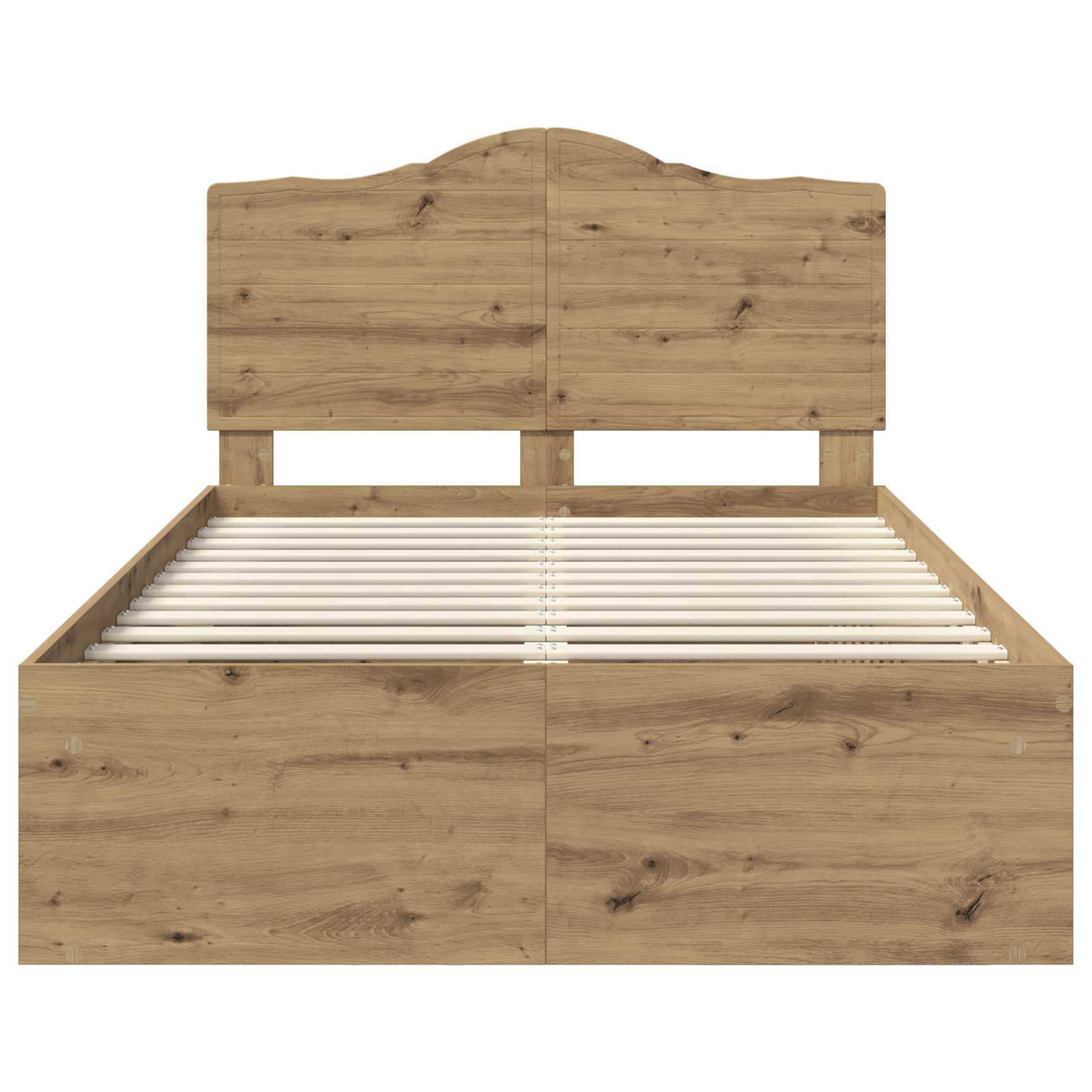 Sängram med huvudgavel Artisan Ek 120 x 200 cm Massiv furu