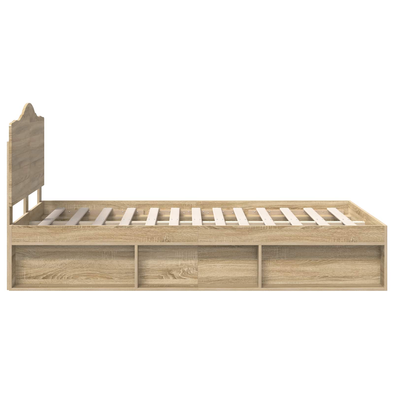 Sängram med huvudgavel Sonoma 120 x 190 cm Massiv furu