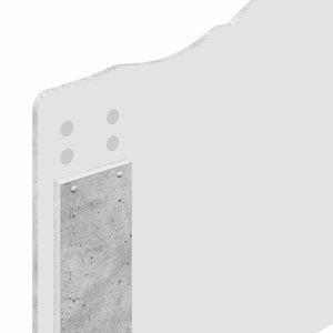 Sängram med huvudgavel Betonggrå 100 x 200 cm Massiv furu