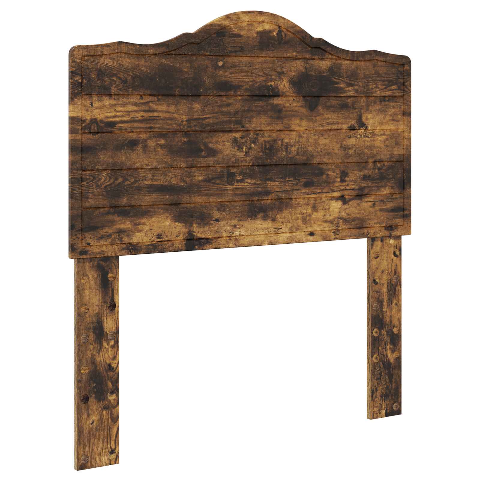 Sängram med huvudgavel Rökt ek 100 x 200 cm Massiv furu