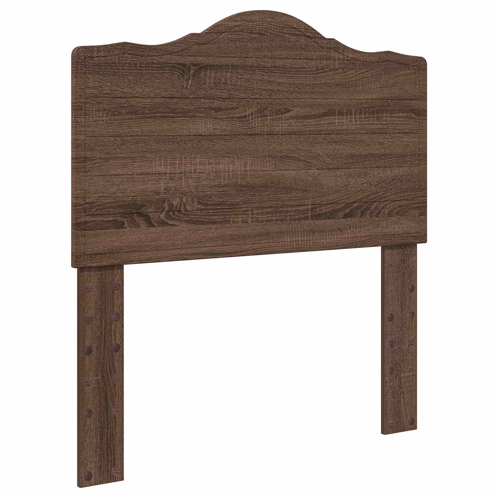 Sängram med huvudgavel Brun Ek 90 x 200 cm Massiv furu