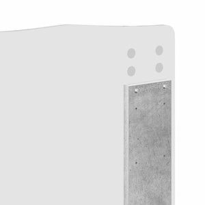 Sängram med huvudgavel Betonggrå 120 x 200 cm Konstruerat trä