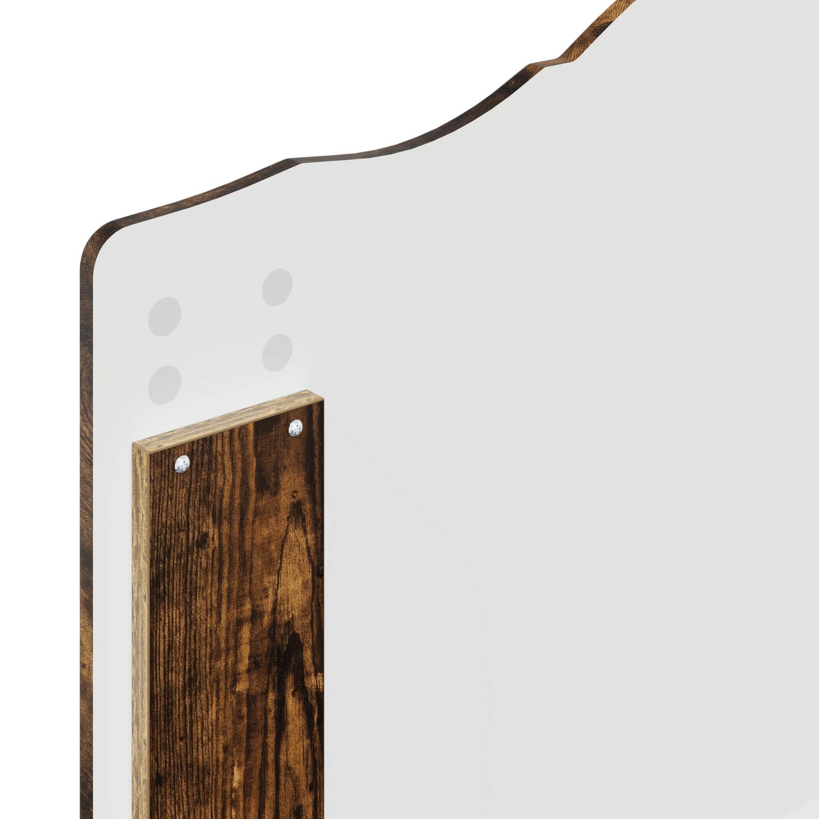 Sängram med huvudgavel Rökt ek 100 x 200 cm Konstruerat trä