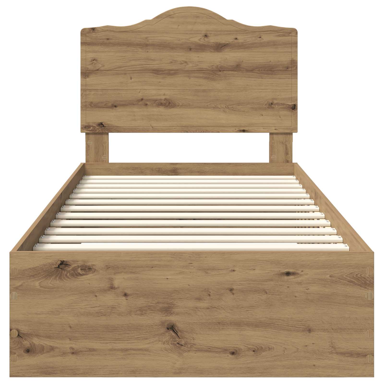 Sängram med huvudgavel Artisan Ek 90 x 190 cm Konstruerat trä