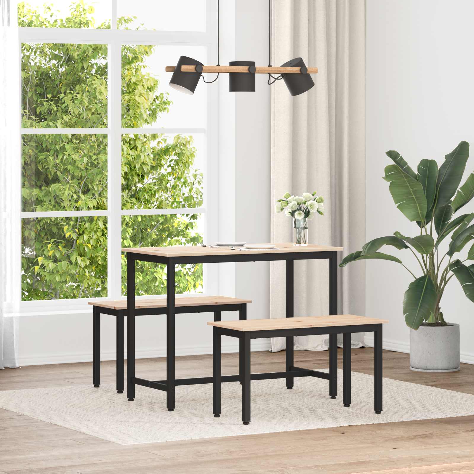 bänk Naturfärg 80 x 35 x 45 cm Massiv furu