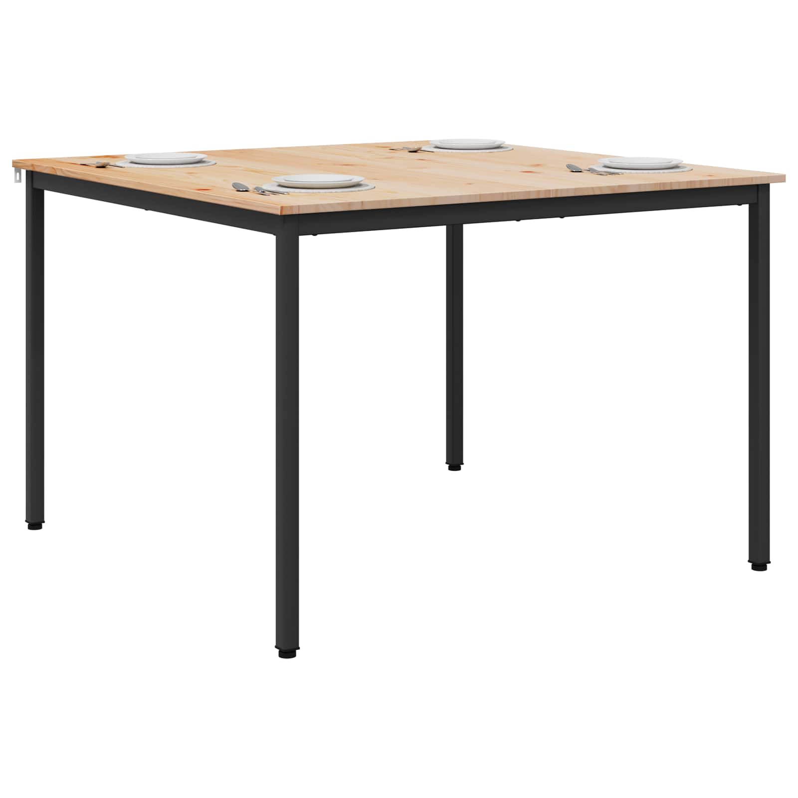 Matbord Naturfärg 110 x 110 x 75 cm Massiv furu