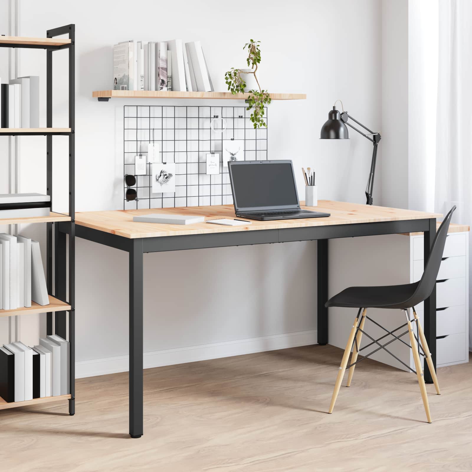 Matbord Naturfärg 150 x 90 x 75 cm Massiv furu