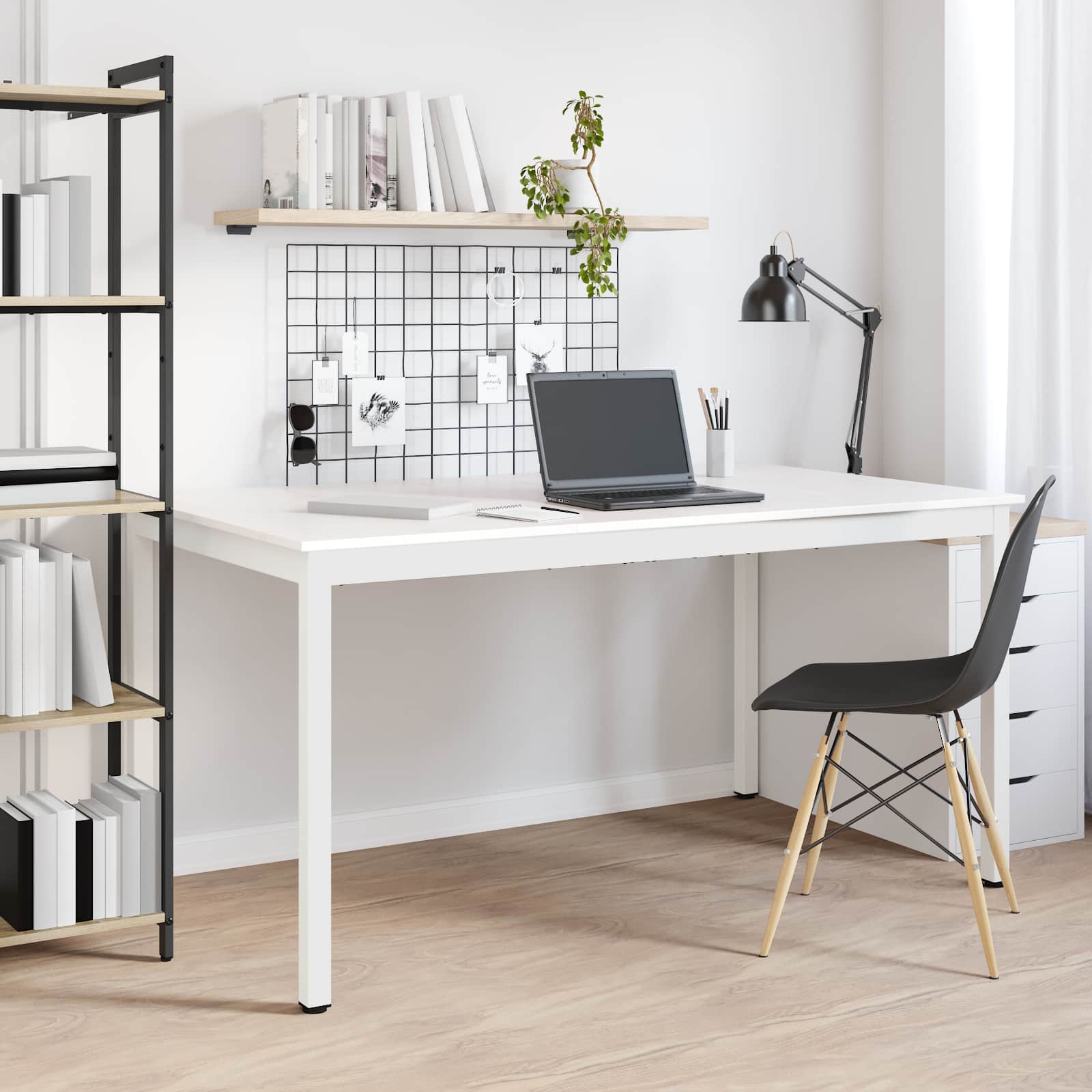 Matbord Vit 150 x 90 x 75 cm Massiv furu