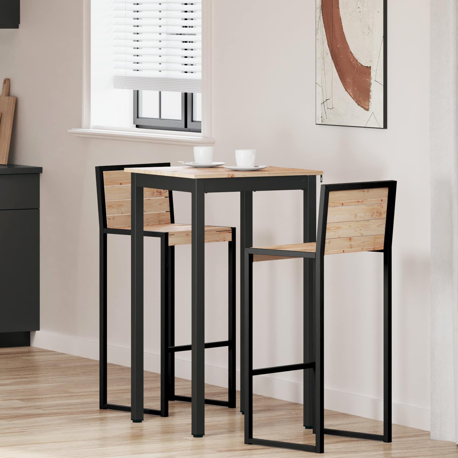 Barbord Naturfärg 60 x 60 x 105 cm Massiv furu