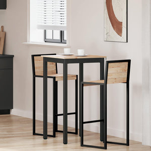 Barbord Naturfärg 60 x 60 x 105 cm Massiv furu