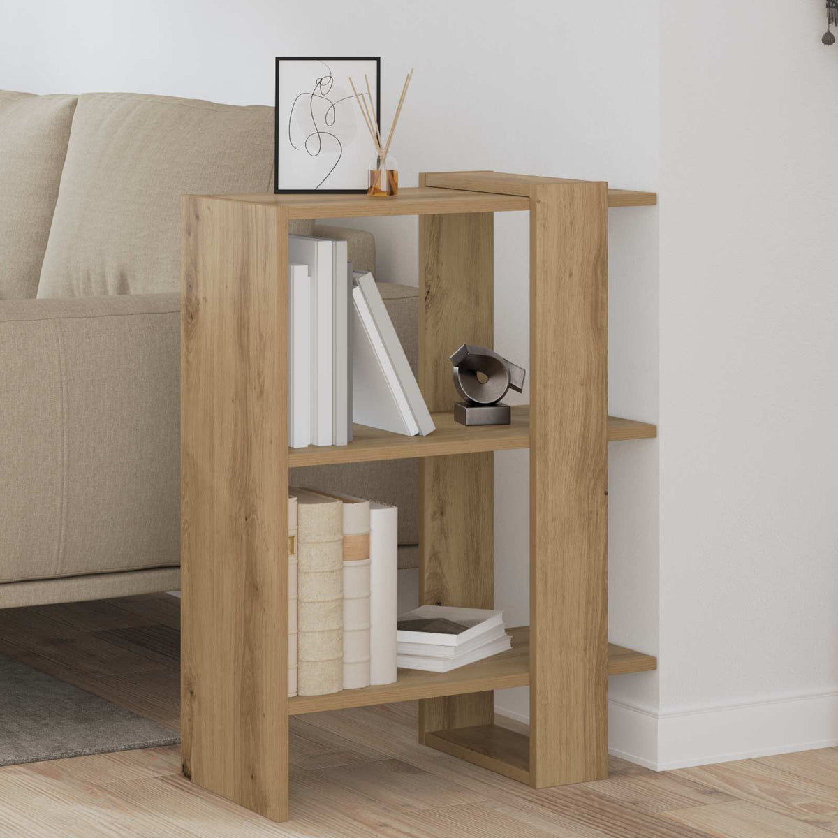 Hyllsystem 2 nivåer 52 x 25 x 71,5 cm Konstruerat trä