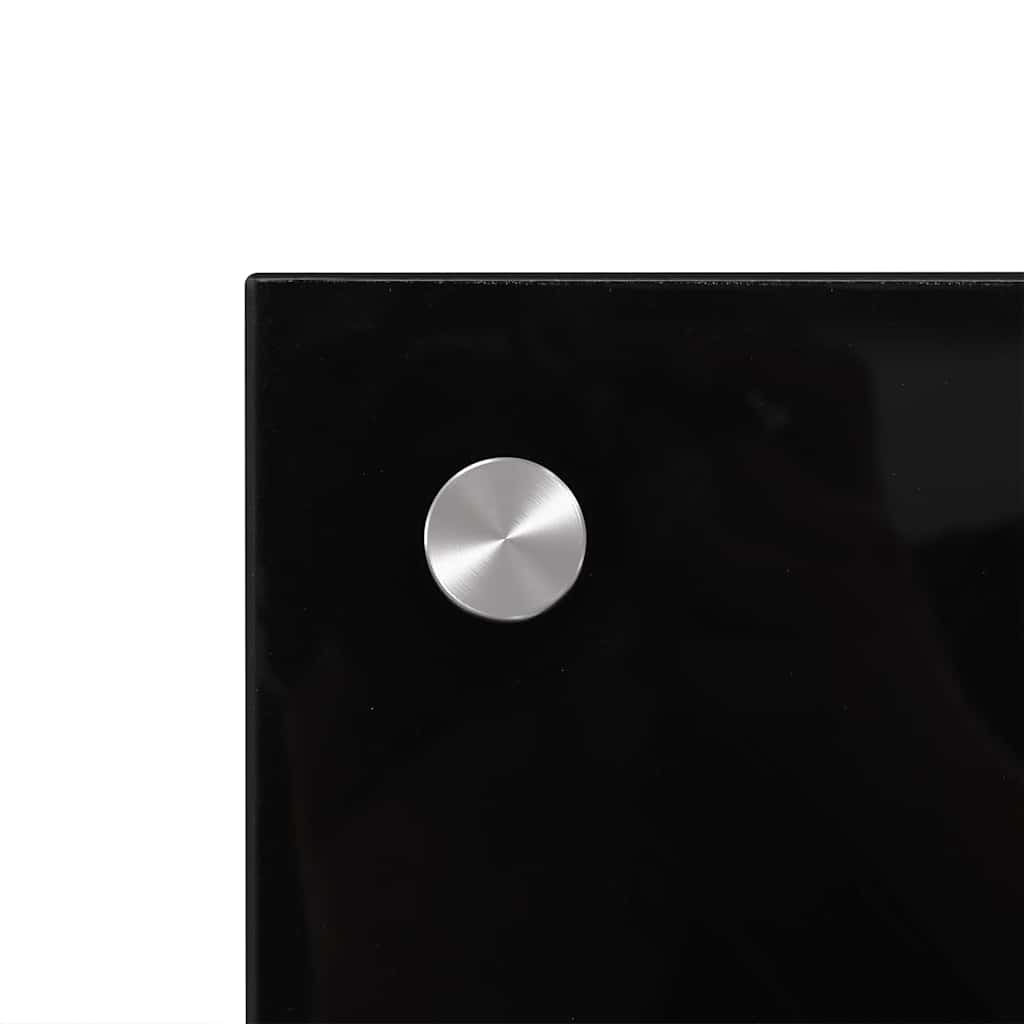 Köksplånbak 2 pcs Svart 90 x 50 cm härdat glas