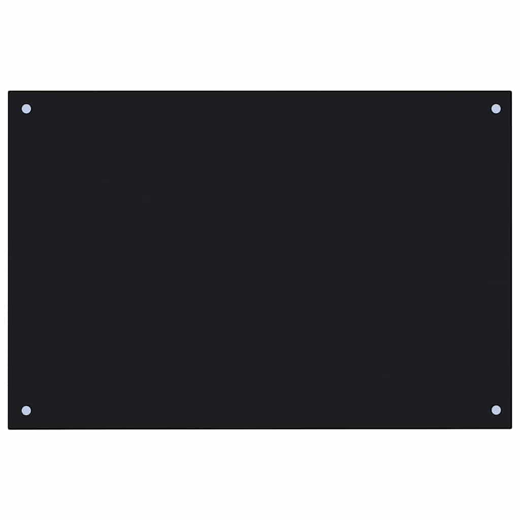 Köksplånbak 2 pcs Svart 90 x 50 cm härdat glas