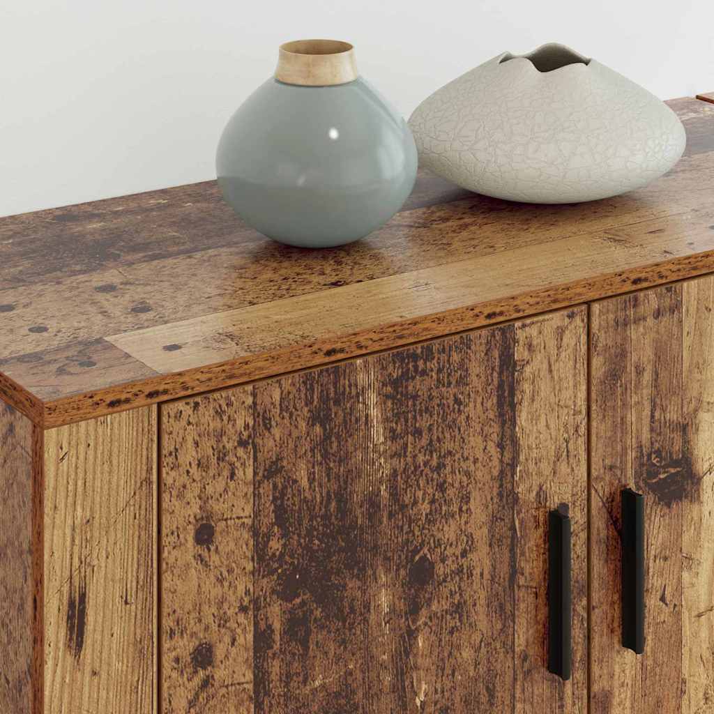 Väggmonterad TV-byrå Set 3 pcs Gammalt trä 80 x 34,5 x 40 cm