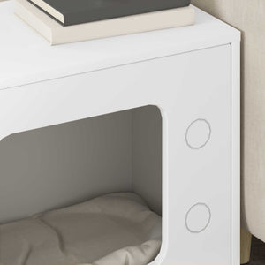 Katt hus Vit 51 x 30 x 52 cm Konstruerat trä