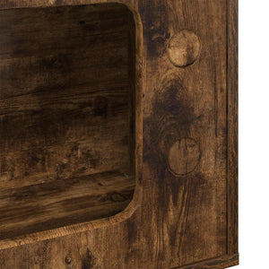 Katt hus Rökt ek 51 x 30 x 52 cm Konstruerat trä