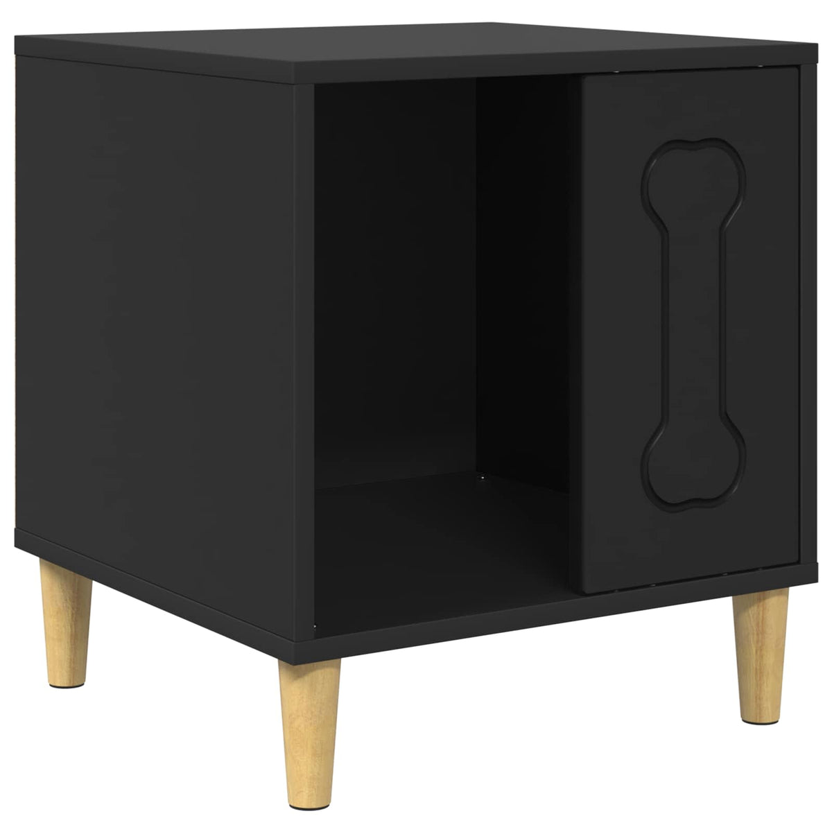 Hundhus Svart 44 x 42 x 49 cm Konstruerat trä