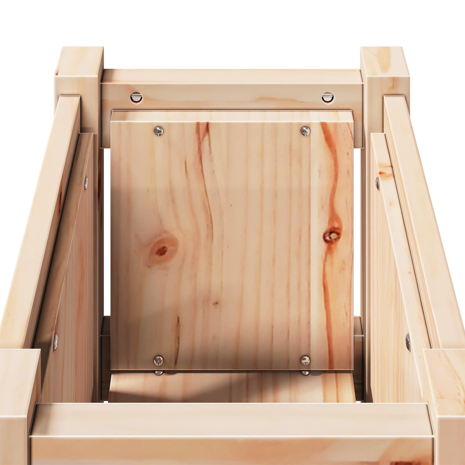 Trädgårdsplanterare Natur 31 x 31 x 70 cm Massiv furu