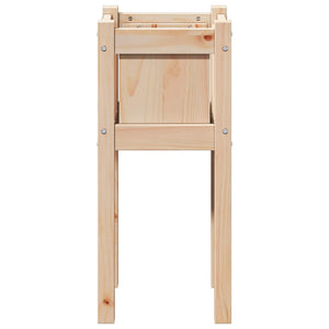 Trädgårdsplanterare Natur 31 x 31 x 70 cm Massiv furu