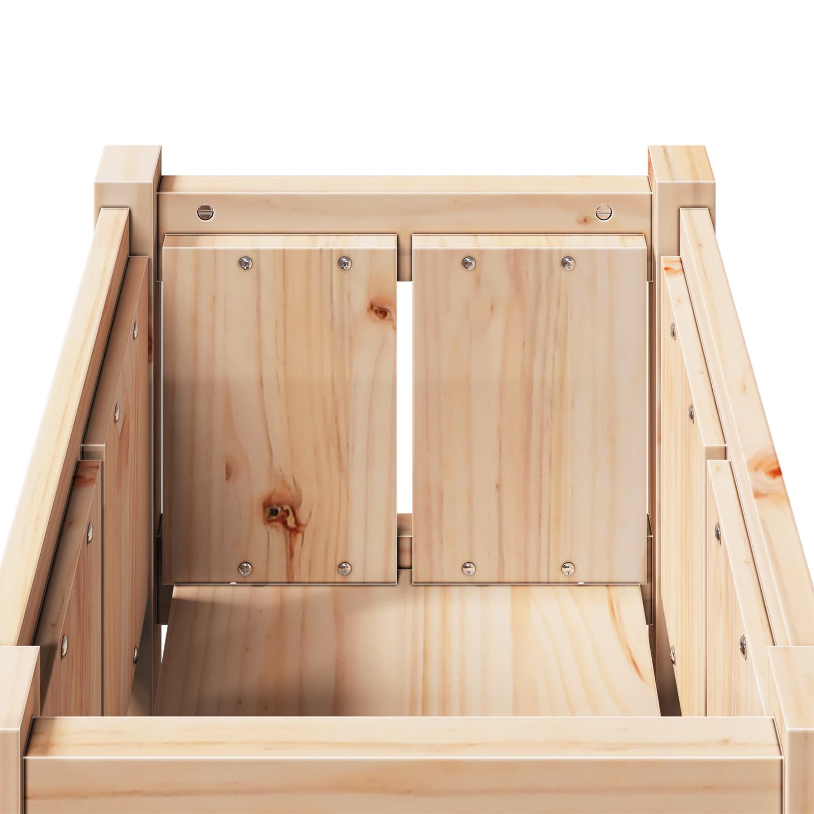 Trädgårdsplanterare Natur 40 x 40 x 70 cm Massiv furu