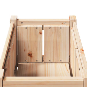 Trädgårdsplanterare Natur 40 x 40 x 70 cm Massiv furu