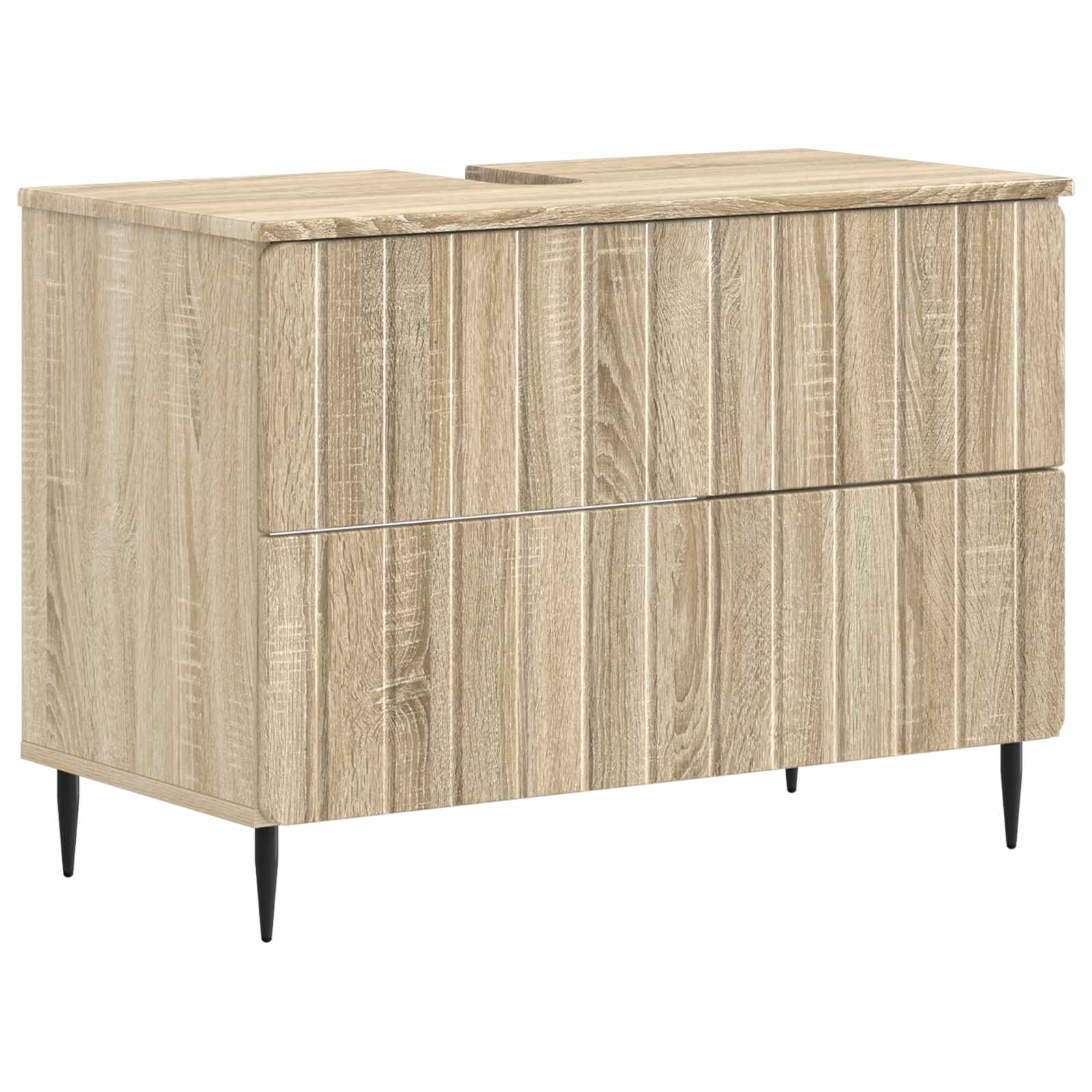 Badrumsskåp med handfat ZWOLLE Sonoma-ek 82 x 41 x 58,5 cm